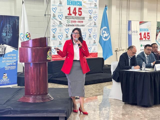 La CICESCT y la UNODC lanzan el Sistema Nacional y Observatorio sobre la Trata de Personas en Honduras.