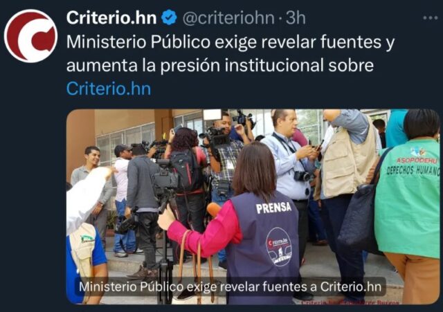 Fiscalía no quiere recibir denuncias de periodistas y defensoras