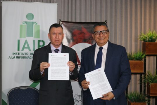 ASJ Y EL IAIP FIRMAN CONVENIO DE COLABORACIÓN PARA EL FORTALECIMIENTO DEL ACCESO A LA INFORMACIÓN PÚBLICA