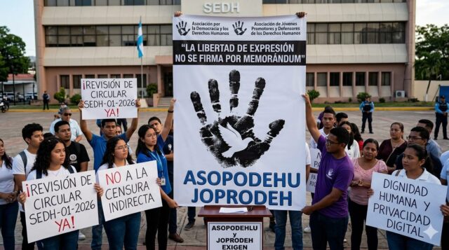 “La libertad de expresión no se firma por memorándum: ASOPODEHU y JOPRODEH exigen revisión inmediata de circular de la SEDH.”